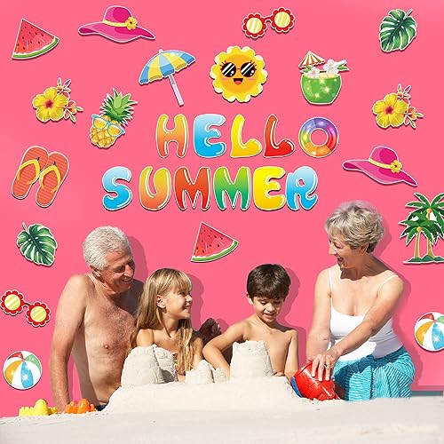 Miniatura 6 de Calcomanías de pared de Hawaii, calcomanías de pared de piscina de verano, calcomanías de pared de playa, tarjetas de papel, accesorios de fotos,