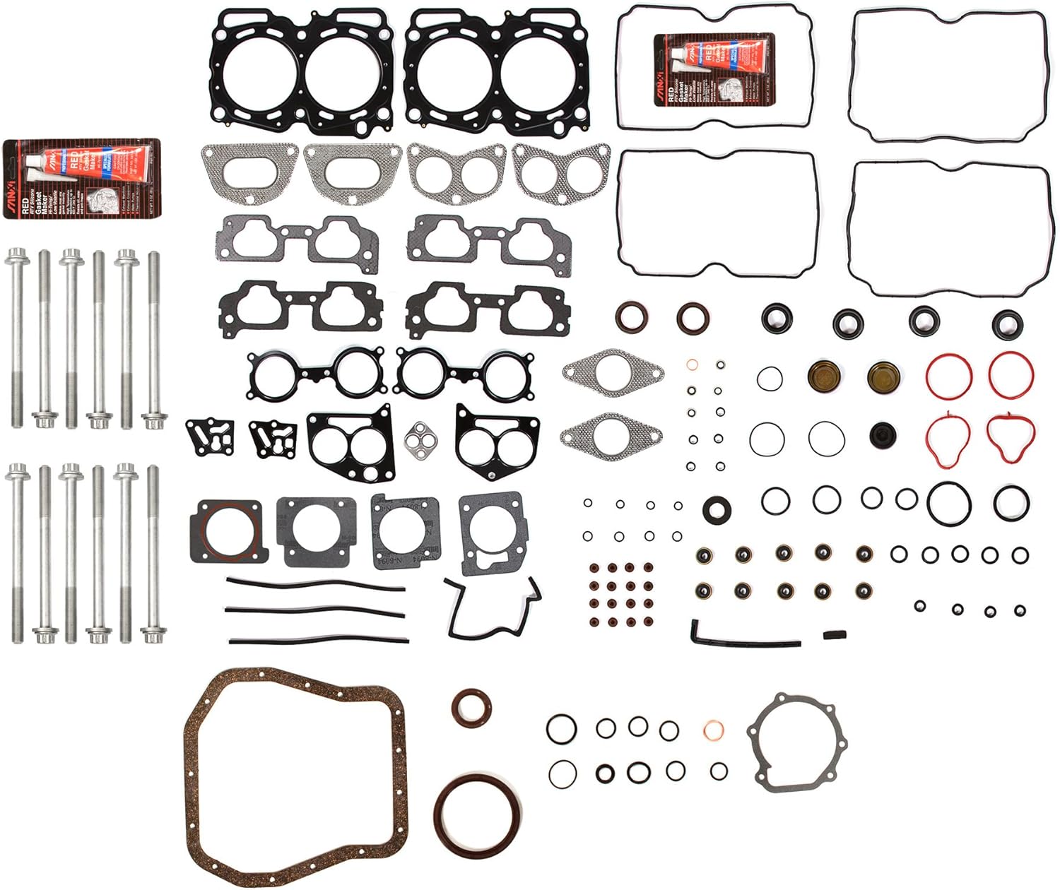 MA-4216925175 Full Gasket Set Head Bolts Compatible With/For 04-09 Subaru Impreza Forester Outback SOHC EJ25