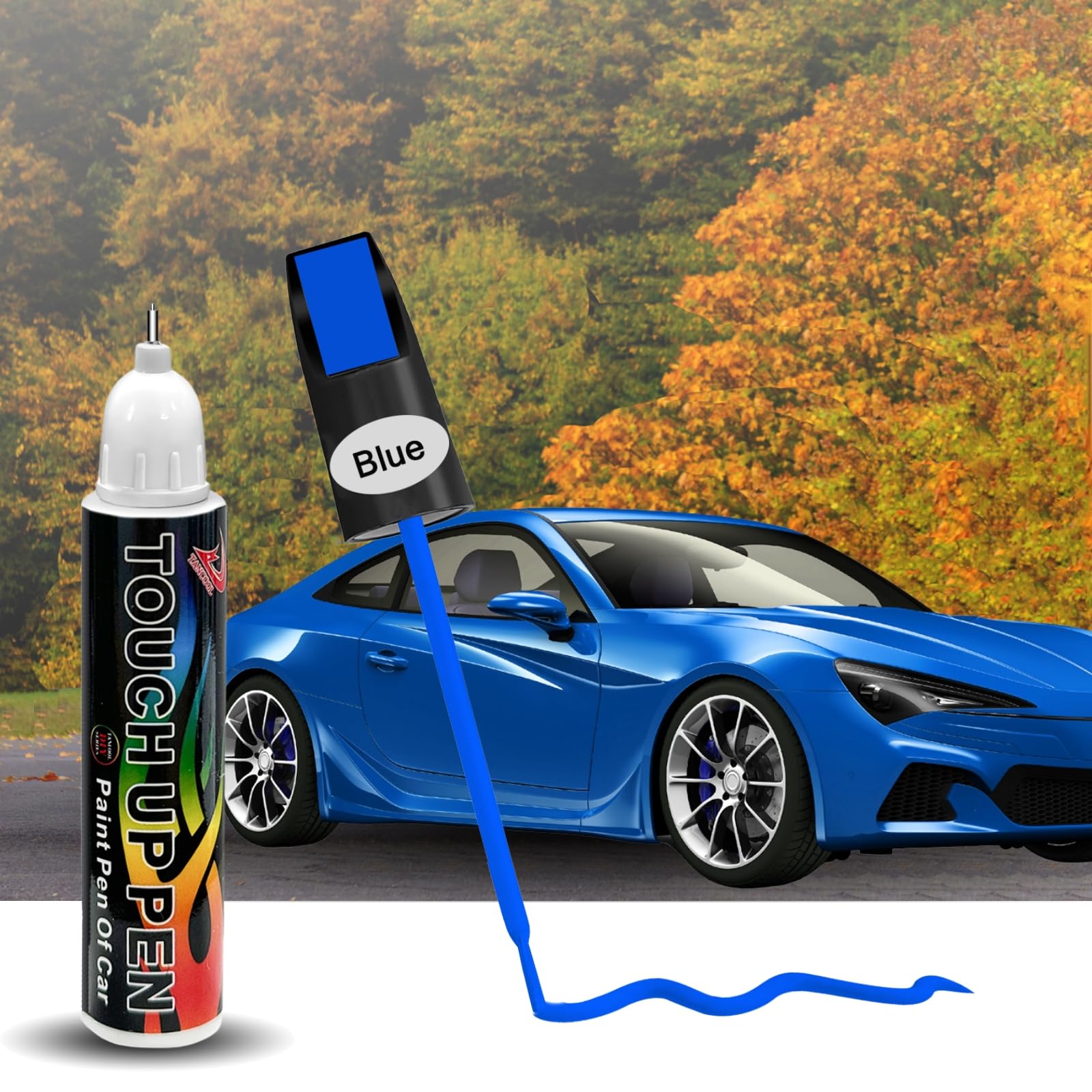 Touch Up Paint for Cars,Blue Car Scratch Remover Pen,Two-In-One Car Touch Up Fill Paint,Quick & Easy Solution to Repair Car Paint Scratches Car Touch Up Paint Pen