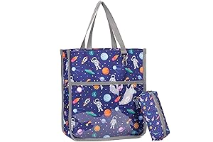 Adorable Kids Library Bag with Zipper and Pencil Case