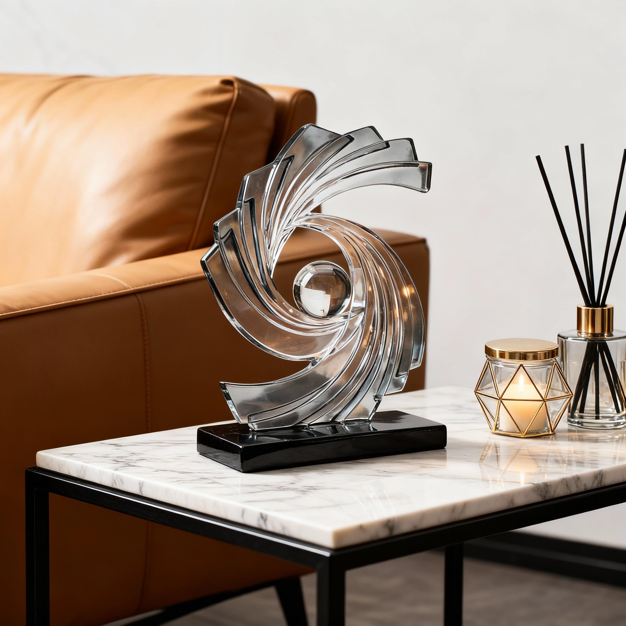 Abstrakte Kunststatue, moderne, minimalistische Dekoration, geometrische abstrakte Skulptur, Decoraciones para Sala, Schlafzimmer, Büro, Kaffee, Tisch, Tafelaufsatz, Dekoration, Kunstharz