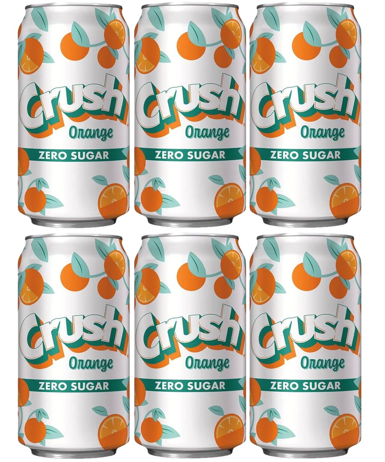 Orange Crush Zero Sugar, 12oz Cans, Pack of 6 Grocery