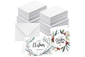 50 Pack Blank Watercolor Cards with Envelopes