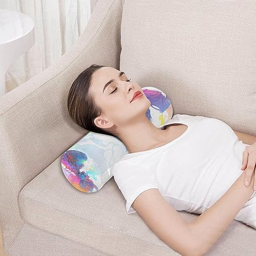 Miniatura 5 de Juego Rosa Azul Almohada para Piernas Mesa de Masaje Yoga Cuello Roll Almohada Redonda Niños Rodillo Cervical Cilindro Sueño Postura Apoyo