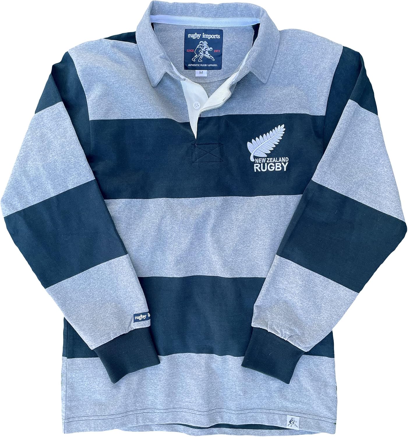 New Zealand Grey Hoops Rugby Jersey