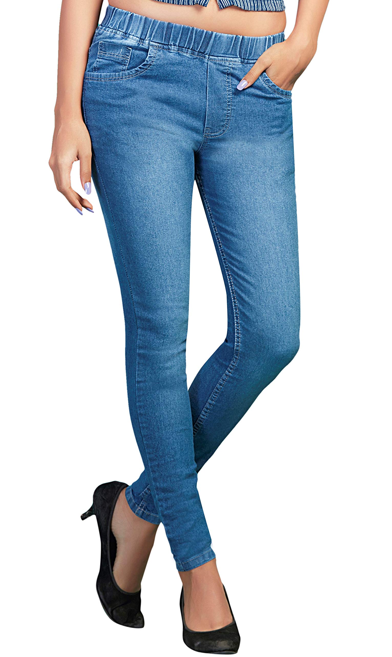 Women's Slim Fit High Rise Jeggings-image-17