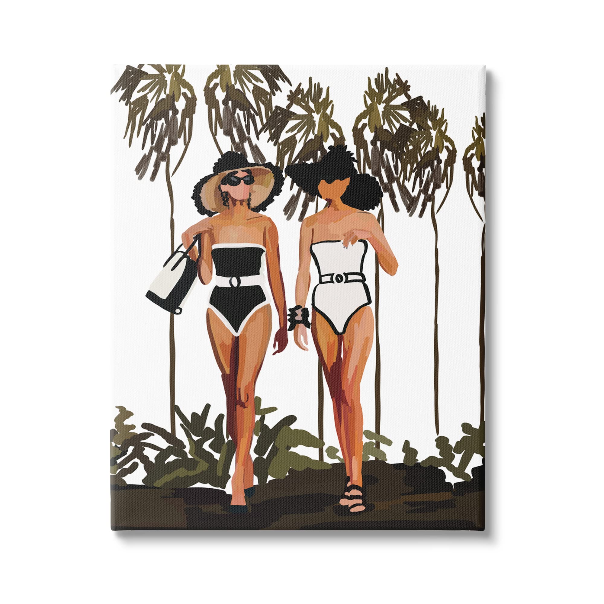 Stupell IndustriesBeach Babes Strolling Tropical Summer Beach Adventure Canvas Wall Art, Design By Amelia Noyes