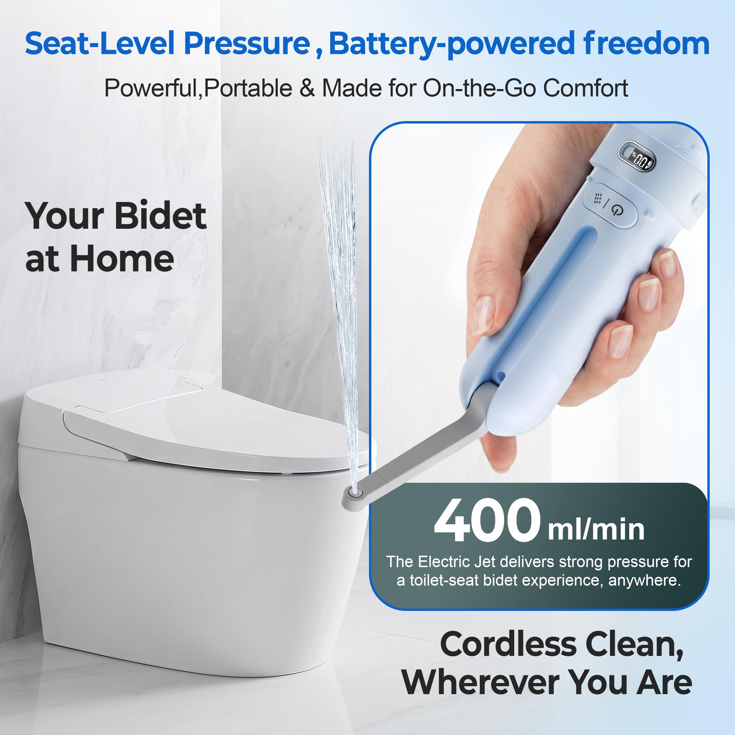 Portable Travel Bidet - Rechargeable & Waterproof -3