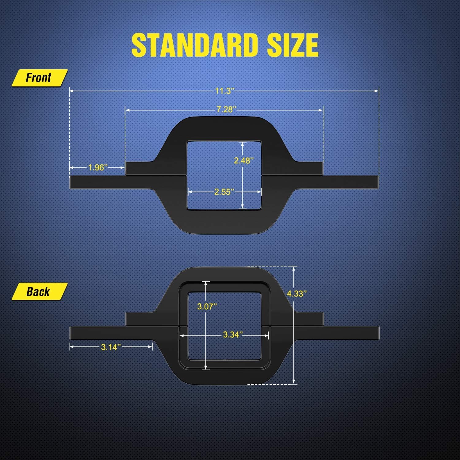 Nilight 2 Pcs 4 Inch 60W Led Pods with 2 Inch Tow Hitch Mounting Brackets Backup Reverse Lights Rear Light Bar for Pickup ATV SUV Truck Trailer Boat