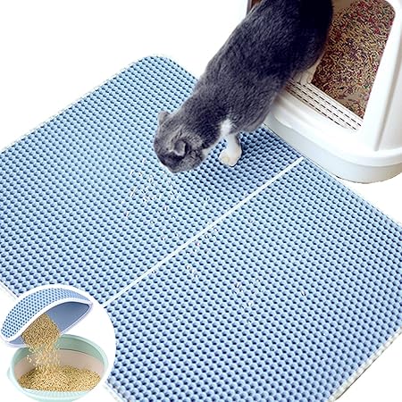 Amazon Ycozy 猫マット 猫砂マット 猫トイレマット 猫砂取りマット 飛び散り防止マット Eva 滑り止め 防水 防カビ 臭さ防止 掃除簡単 マッサージ式 大サイズ 75 55cm ベージュ Ycozy トイレシート 通販