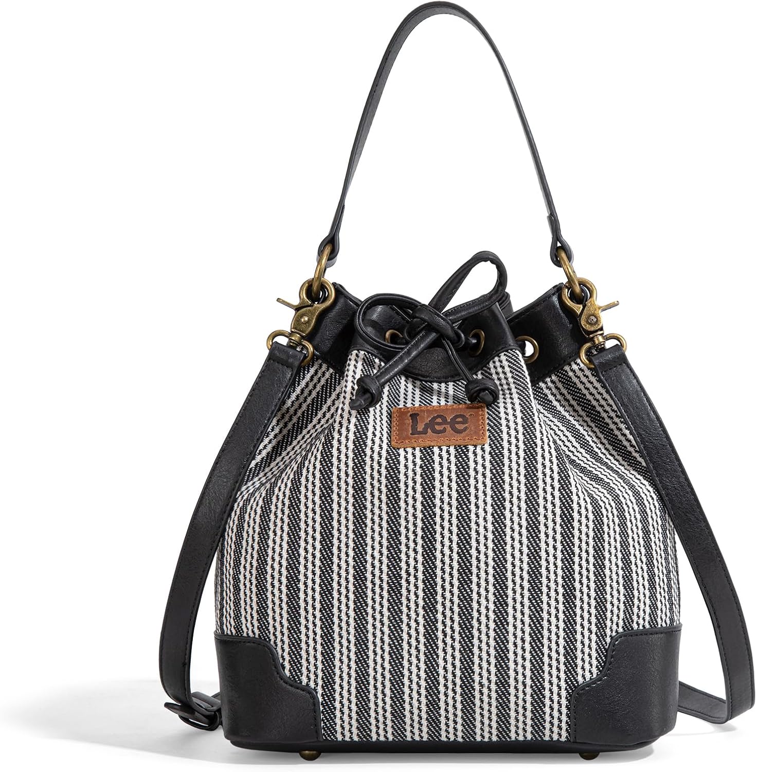 Montana West X Lee Bucket Bag for Women Drawstring Hobo Crossbody Bag with Detachable Straps