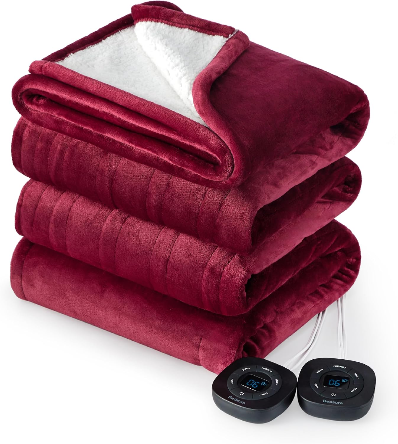 Bedsure Flannel Electric Blanket Queen Flannel Heated