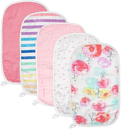 Miniatura 8 de HonestBaby Paquete múltiple de paños para eructos de algodón orgánico multicapa, paquete de 4 unidades, diseño de cuadros de búfalo pintado con piel