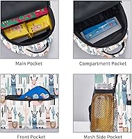 Vista 6 de Mini mochila escolar de 12 pulgadas para niños y niñas, multicolor (Multicolor16), Mochilas Daypack