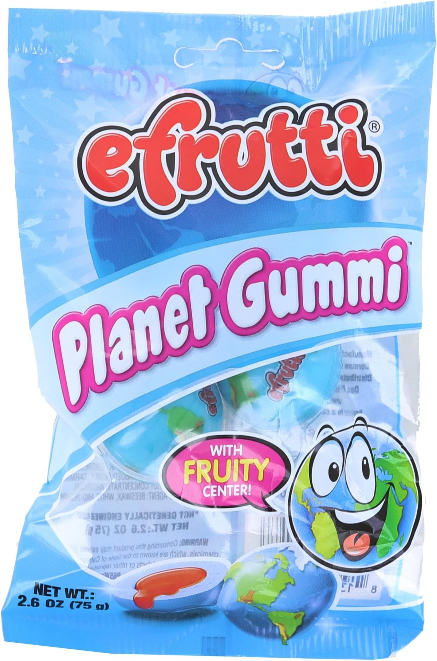2 Set - Efrutti Planet Gummi - Gummy Candy - 2.6 OZ - 1 PK Fruity Flavor Individually Wrapped
