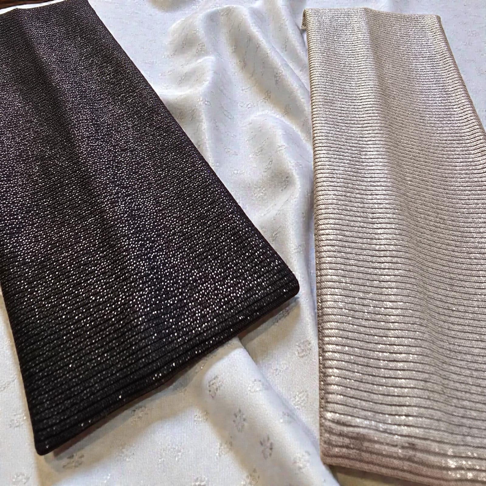 Dicle Collections 2li Simli Saç Bandı, Siyah ve Gri, Penye Kumaş, Kadın Saç Aksesuarı, Standart Beden