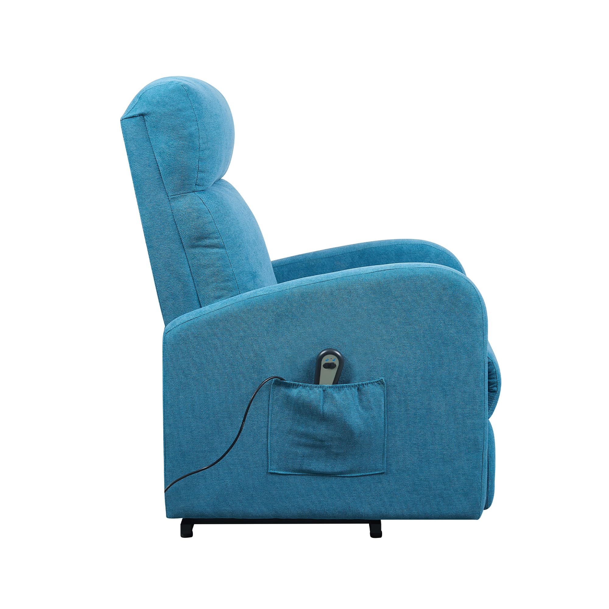 POLTRONE ITALIA Poltrona Alzapersona relax reclinazione elettrica poltrona per anziani soggiorno elevabile Detraibile 19% tessuto Turchese