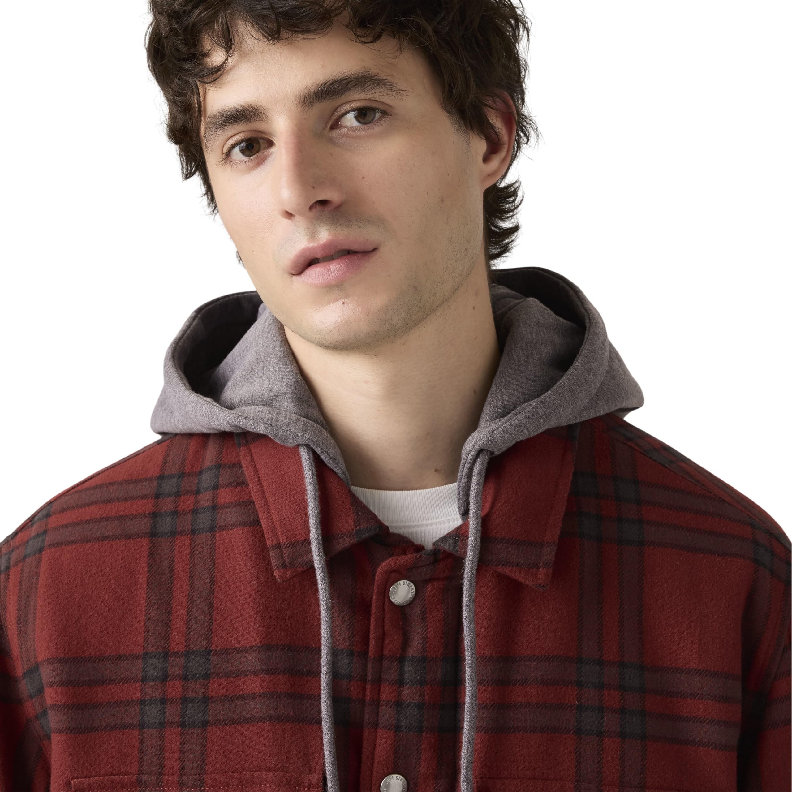 Levi's Hombre Cazadora Francisco Sherpa Flannel con cremallera, Standard Fit
