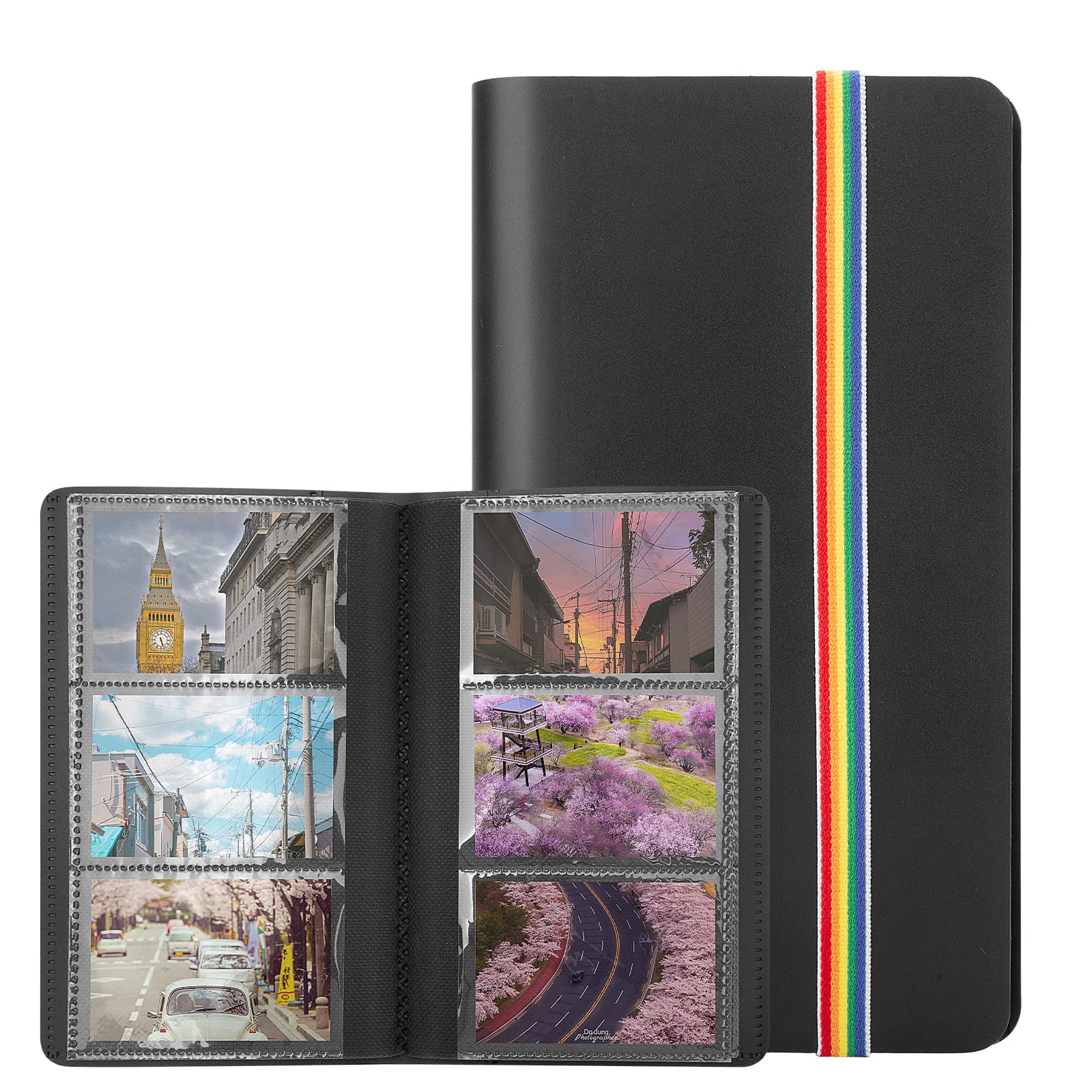Yinke Album Foto per Fujifilm Instax Mini 9 11 90 Neo/Mini Link/Zink Printomatic/HP Sprocket Printer/Polaroid Snap Instant Camera，Contiene fino a 108 foto（Nero)