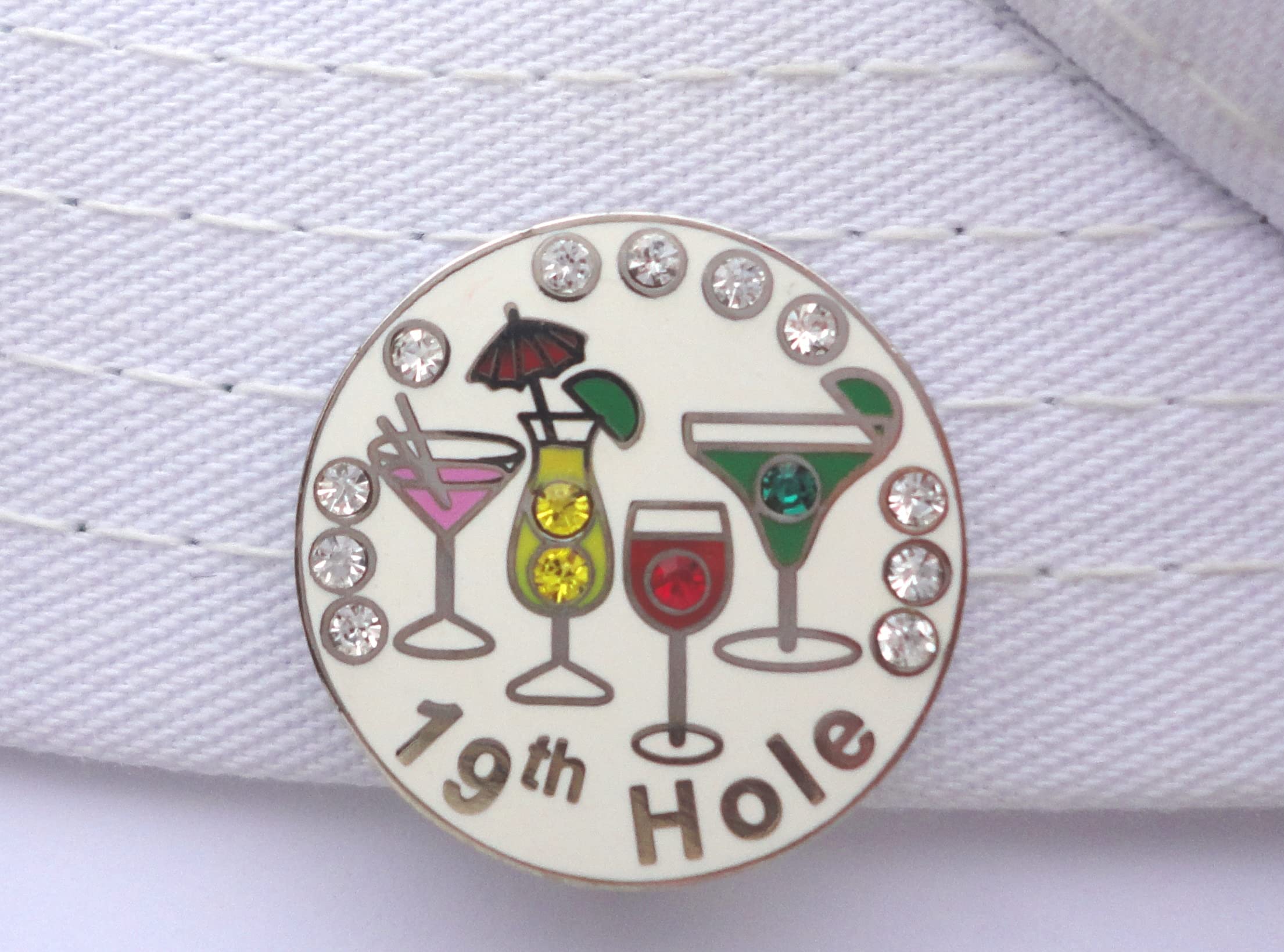 19th Hole Golf Ball Marker W/Crystals Ball Marker - Premium Golf Marker for Putting Green | Unique Golf Ball Marker for Men & Women – Ballmarker Golf