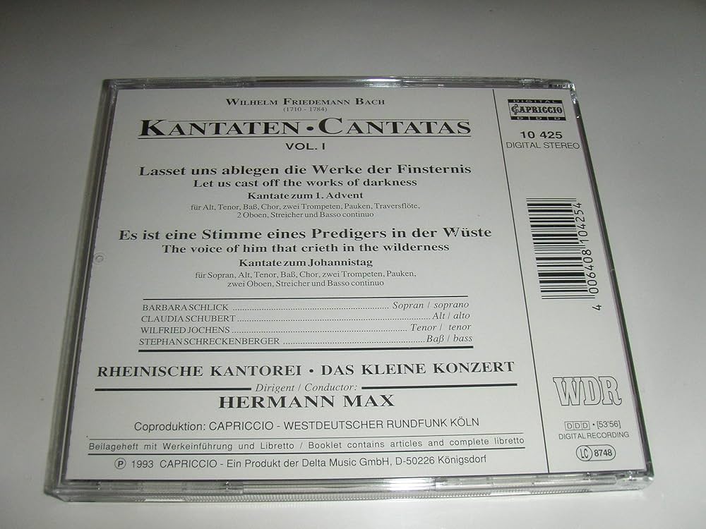 Amazon.co.jp: W.F. バッハ:カンタータ集 1: Music