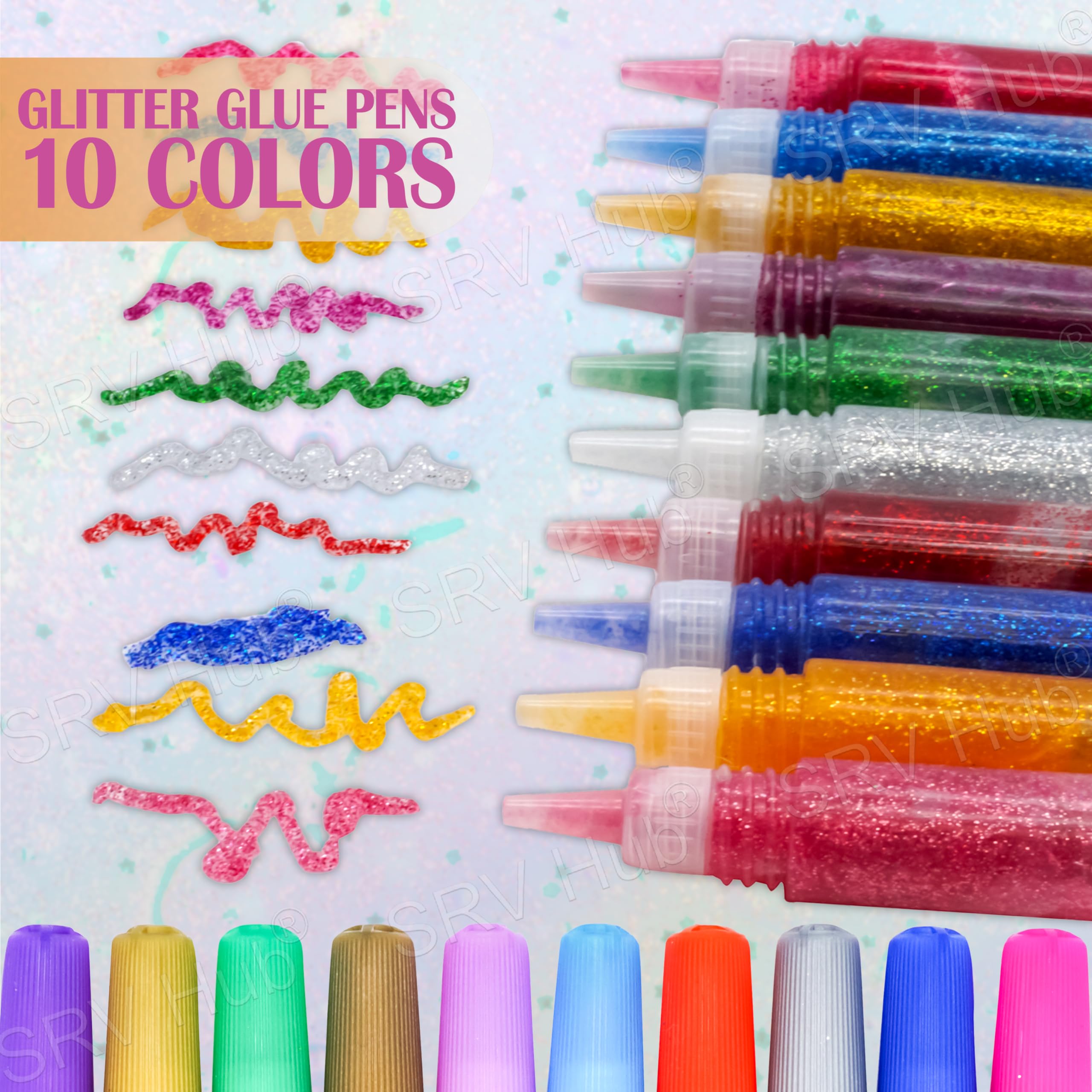 15 penne con colla glitterata per bambini, atossiche e lavabili, per arti e mestieri, creazione di biglietti, slime, progetti fai da te, forniture artigianali per bambini dai 3 anni in su