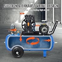 Vista 5 de VEVOR Cabezal de bomba de compresor de aire, 3HP 5.8CFM @ 90PSI, cabezal de bomba de pistón de compresor de aire lubricado con aceite de doble