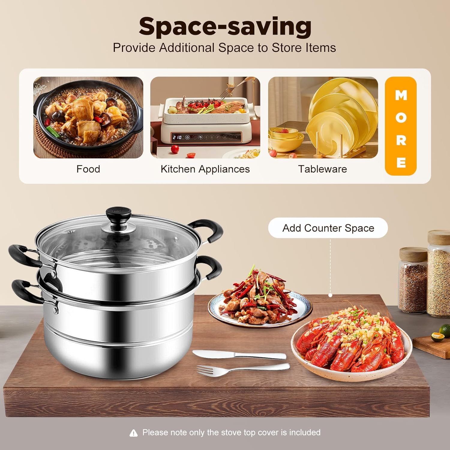 Noodle Board Stove Cover, Stove Top Cover, 29.5 x 22 Inch Wood Stove Top Covers Board for Electric Stove & Gas Burners, Stovetop Cutting Board, Kitchen Sink Cover for Kitchen Counter Space
