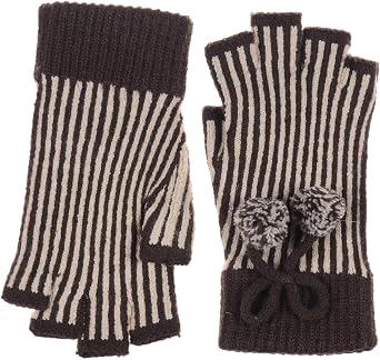 BSB Womens Winter Cozy Fleece Fingerless Knit Gloves