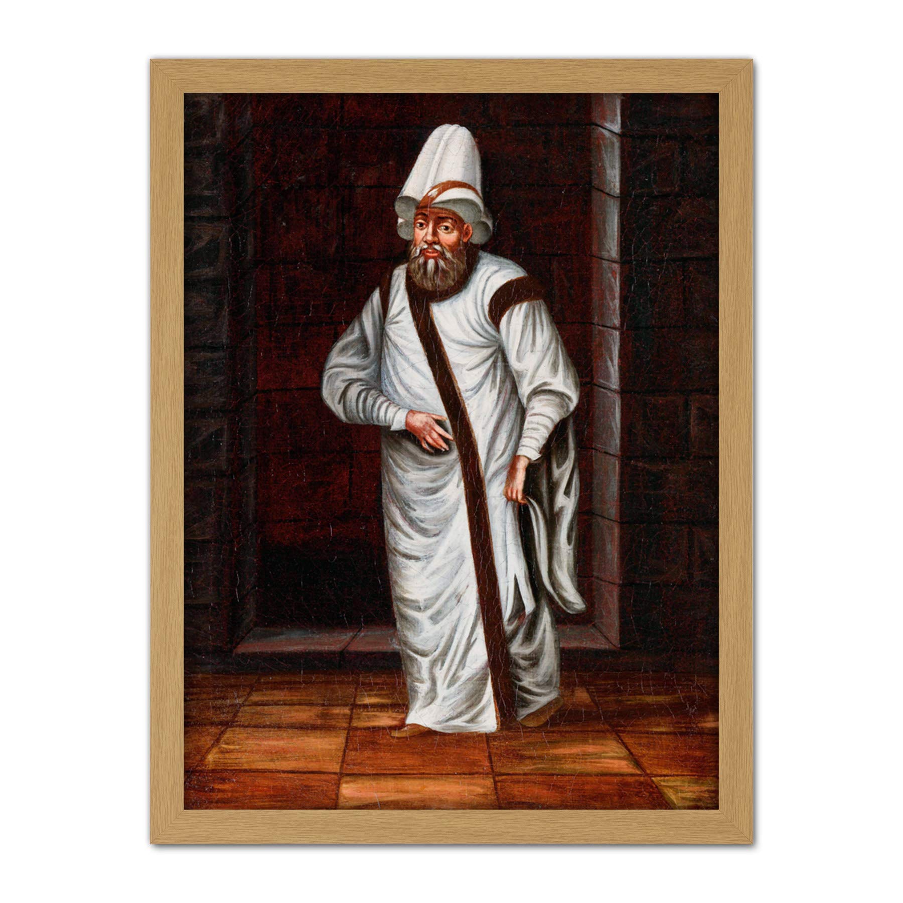 Artery8 Jean Baptiste Vanmour Grand Vizier Painting Artwork Framed Wall Art Print 18X24 Inch