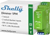 Shelly Pro Dimmer 1PM, Dimmer Smart Wi-Fi & LAN a 1 Canale con Misurazione dei Consumi, 200W, Domotica, Montaggio su Guida DIN, Alexa e Google Home, App iOS e Android, Nessun Hub Richiesto - 1