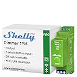 Pro Dimmer 1PM | Wi-Fi & LAN 1-Channel Smart Dimmer with Power Metering | Home Automation | Bluetooth Gateway | DIN Rail | Compatible with Alexa & Google Home | Dimmable Lights