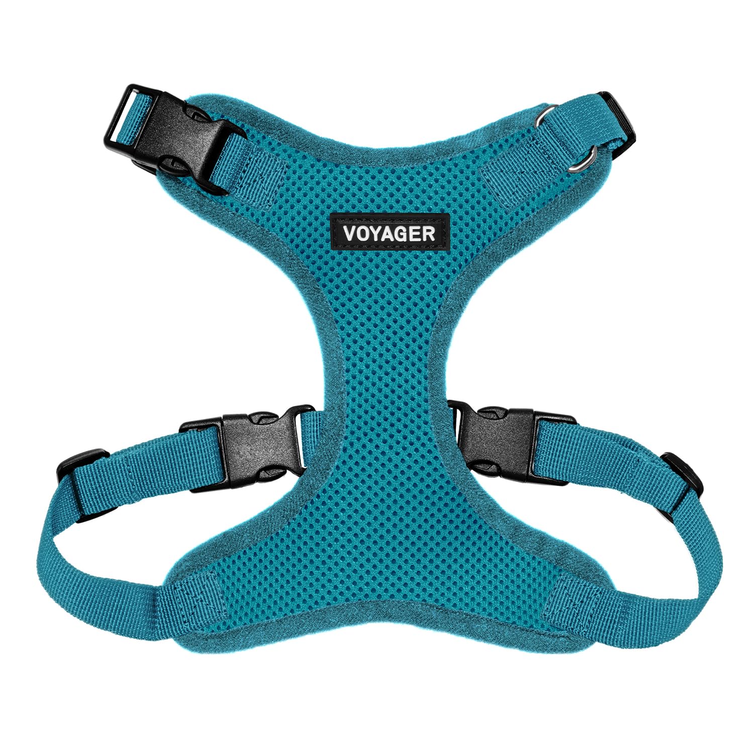 Best Pet SuppliesVoyager Step-in Lock Pet Harness – All Weather Mesh, Adjustable Step in Harness for Cats and Dogs Turquoise (Matching Trim), L (Chest: 19-30")
