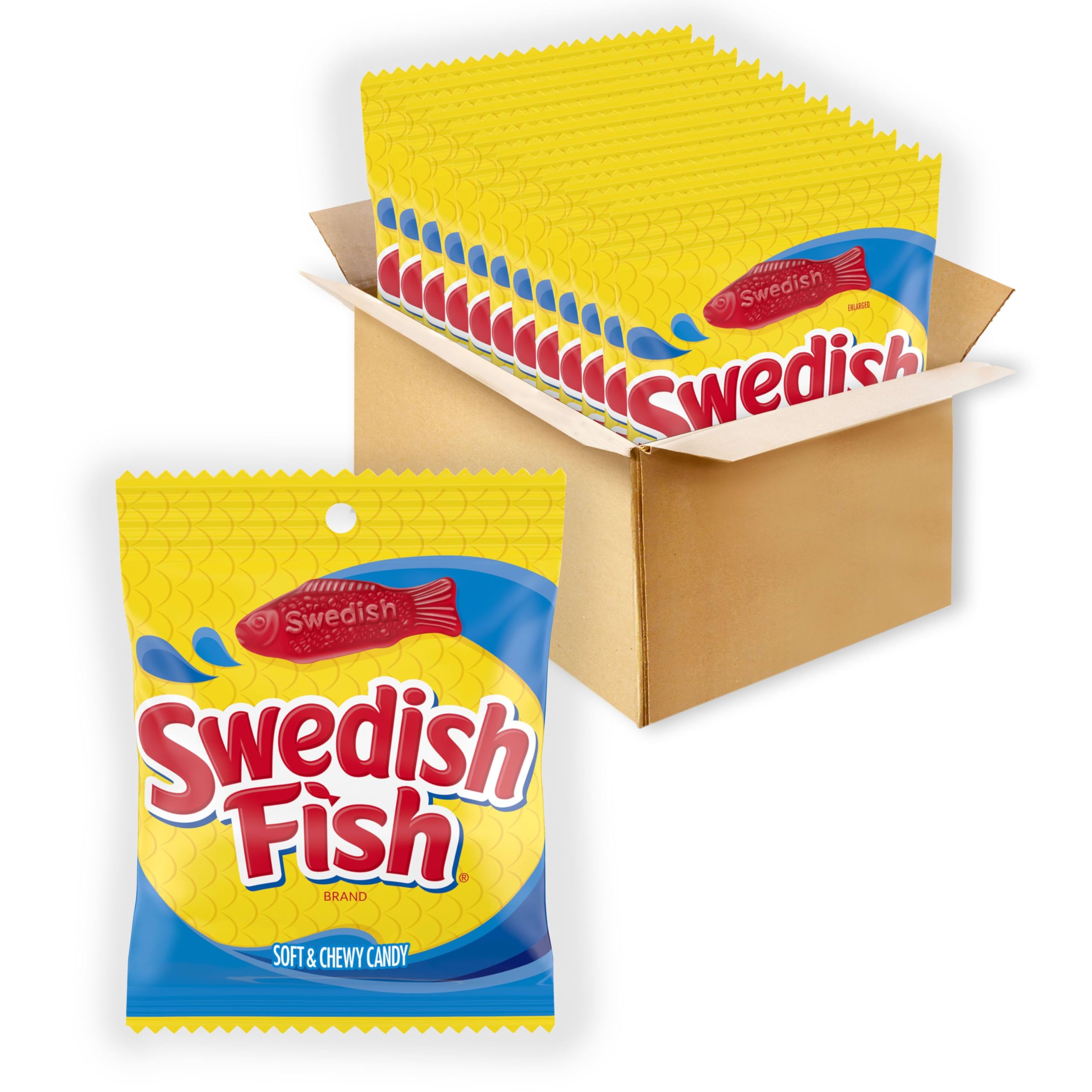 Swedish FishFlavor Candy, Pack of 12