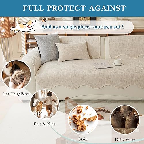 Miniatura 3 de MYSKY HOME Funda para sofá para perros, fundas seccionales para sofá, fundas para sofá de 2 cojines para sofá para mascotas, funda para sofá