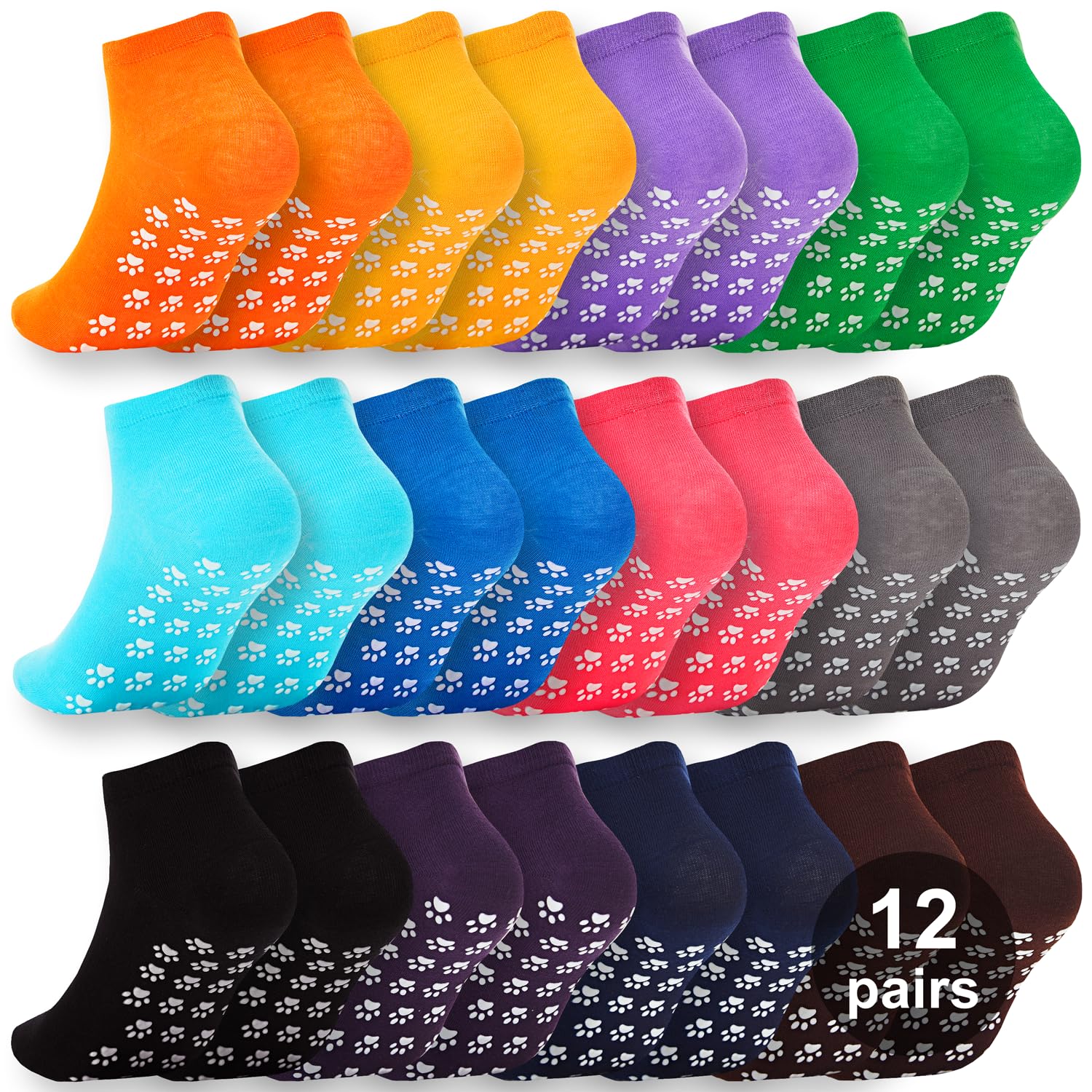 WANZHIHUI Grip Socks for Women & Men- Non Slip Sticky Grippy Socks Woman Gripper Slipper Sock for Hospital Yoga Pilates