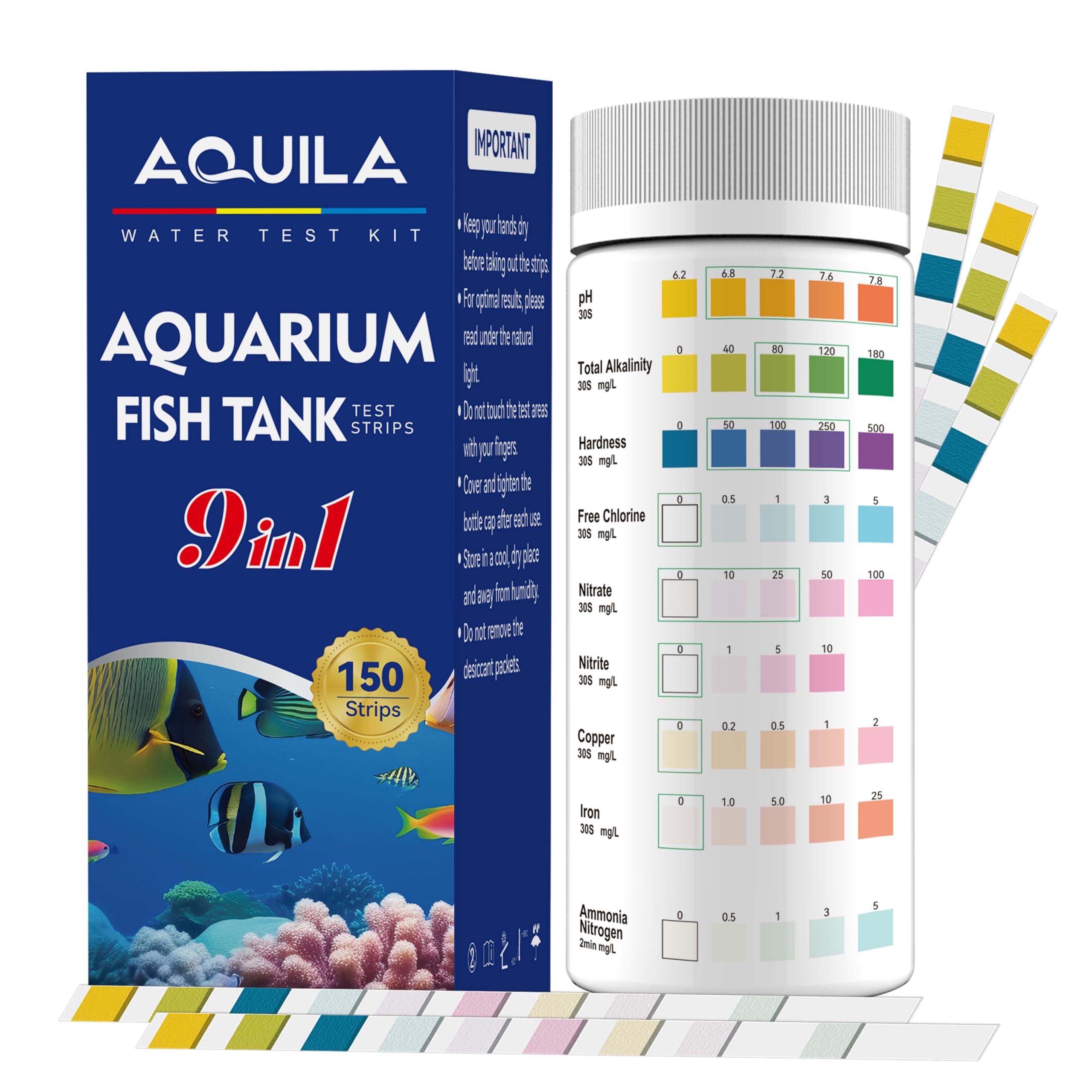Brand Name: 9-in-1 Aquarium Water Test Kit for Fish Tanks