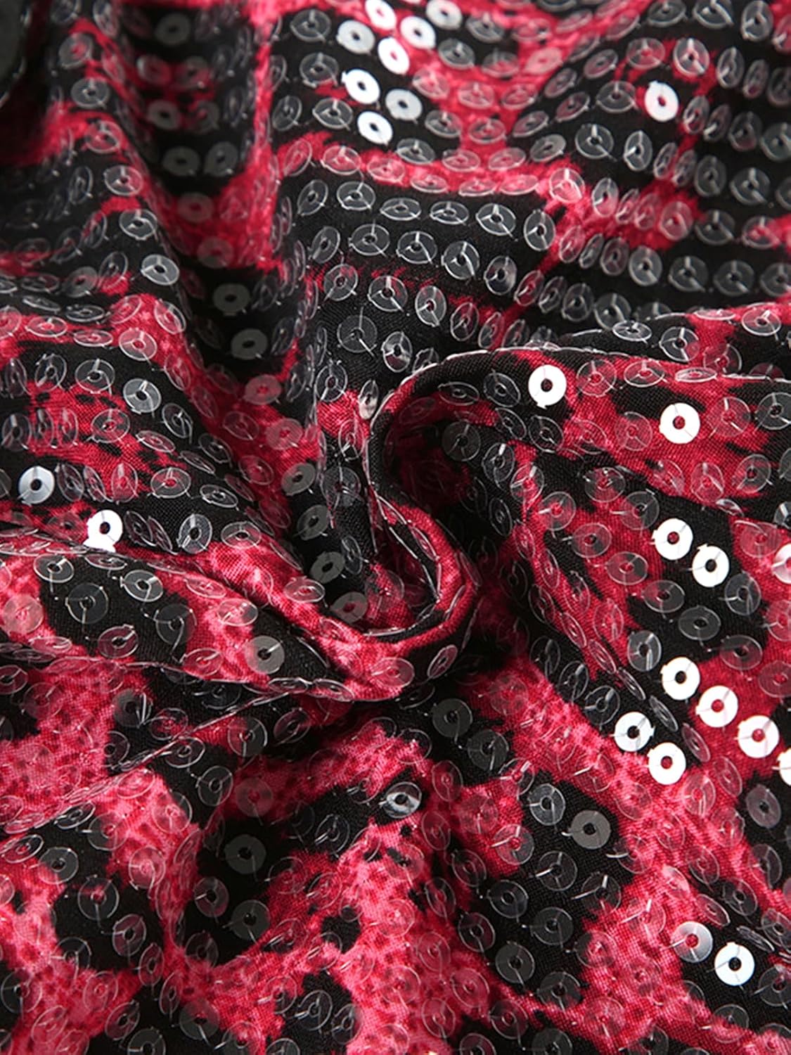 KIRJAUDU Women's Leopard Print Sequin Shorts Low Rise Sexy Rave Club Party Hot Pants - Image 5