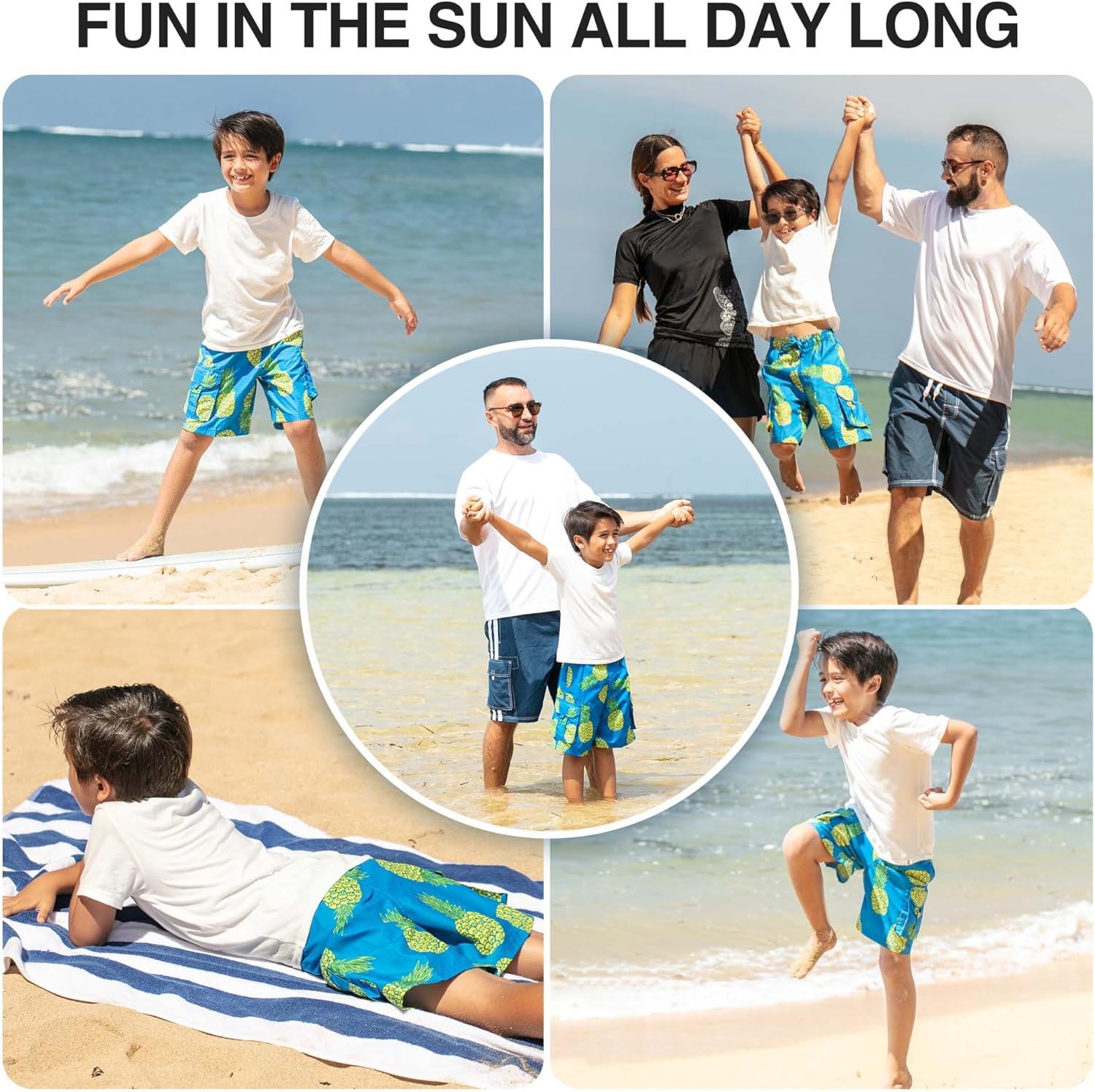 Kanu Surf SWIMWEAR ボーイズ US サイズ: Large (7) カラー: ブルー