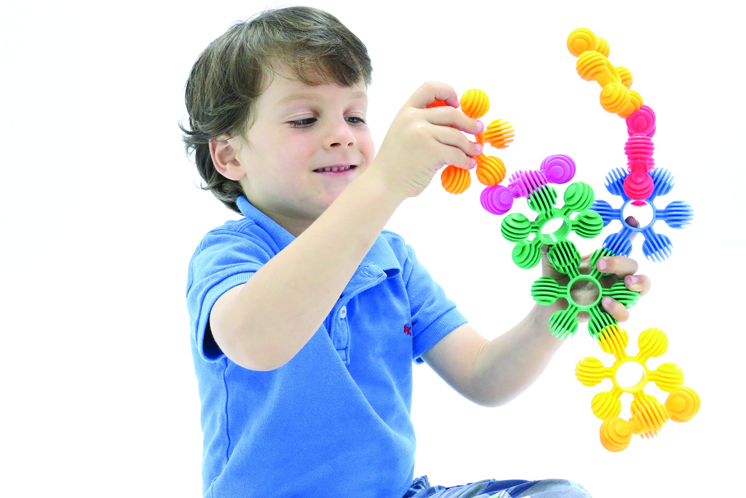 BSM Interstar-Tubo Rings Gioco di Costruzione Prima Infanzia, Colore 24 Pezzi, Norme, in 01024T