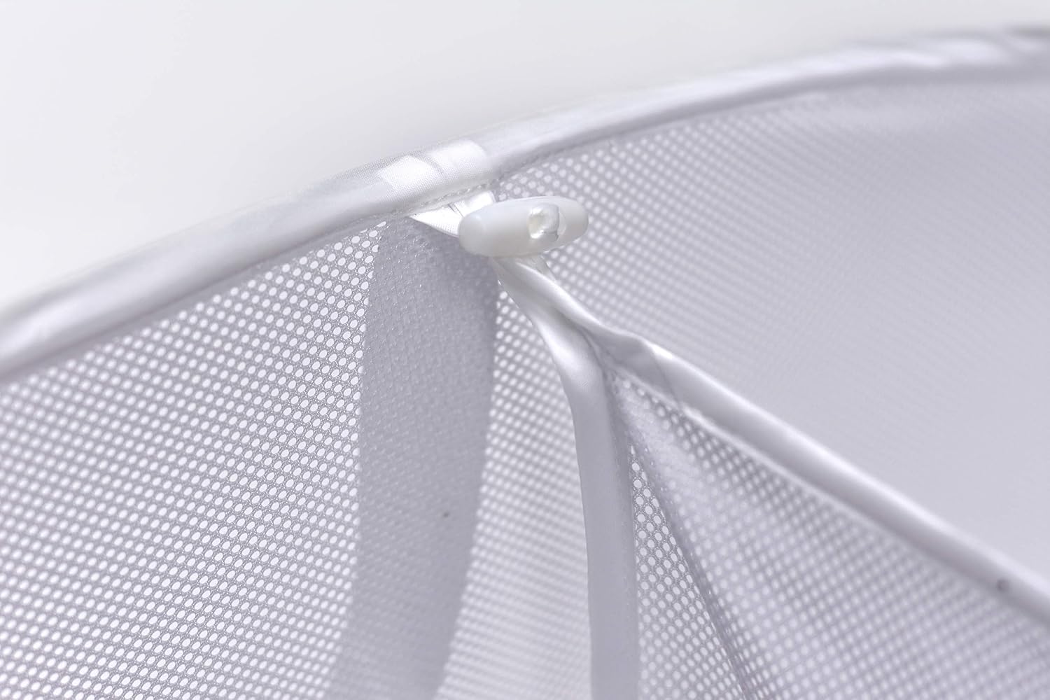 Popup Laundry Basket, Three Compartments - Durable Mesh Material, Folds for Storage, Easy Carry Handles. Folding Pop-Up Laundry Basket Bins are Great for College Dorm Laundry Room or Travel. (White)