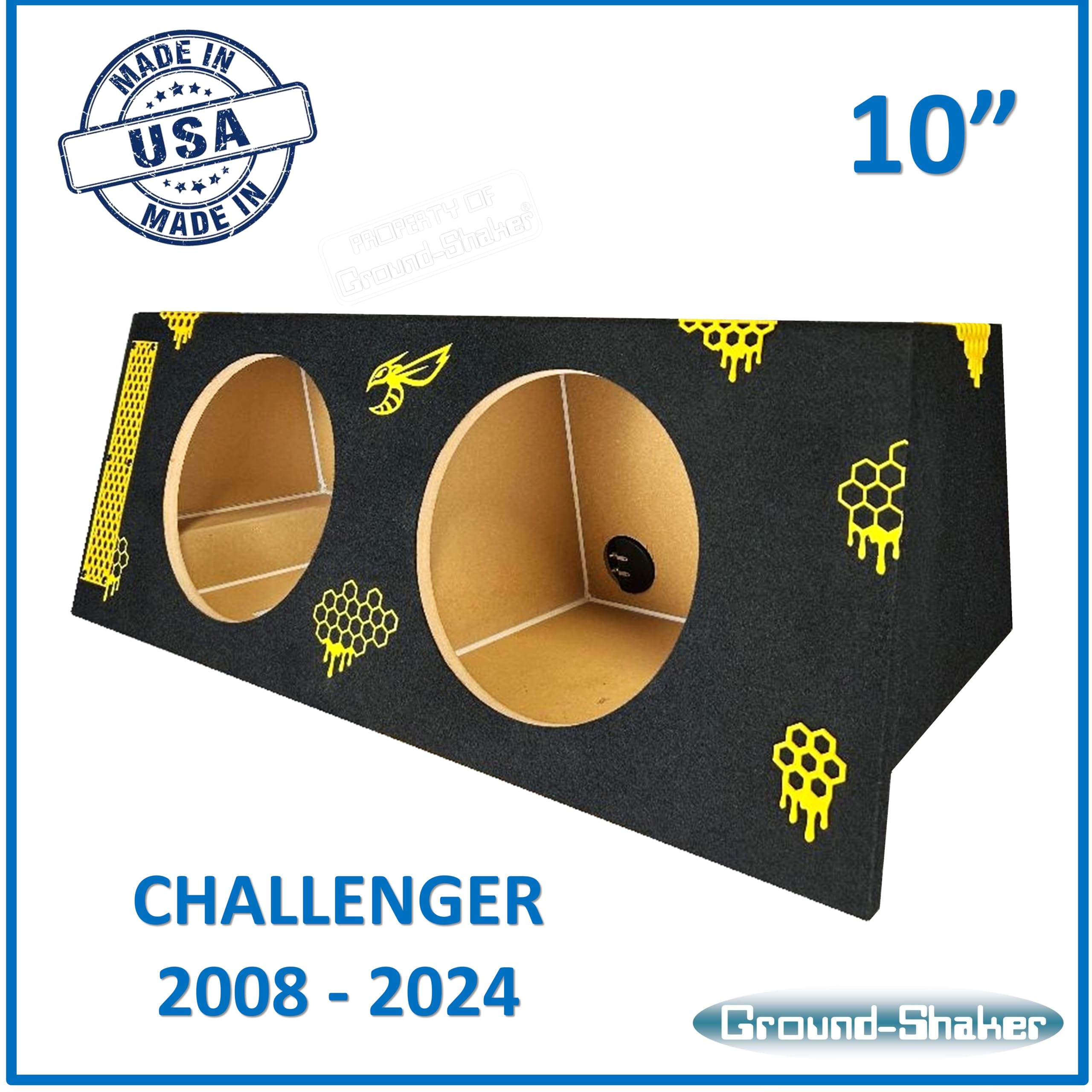2008-2024 Challenger Dual Sealed Sub Box Subwoofer Enclosure Car Audio Speaker Box