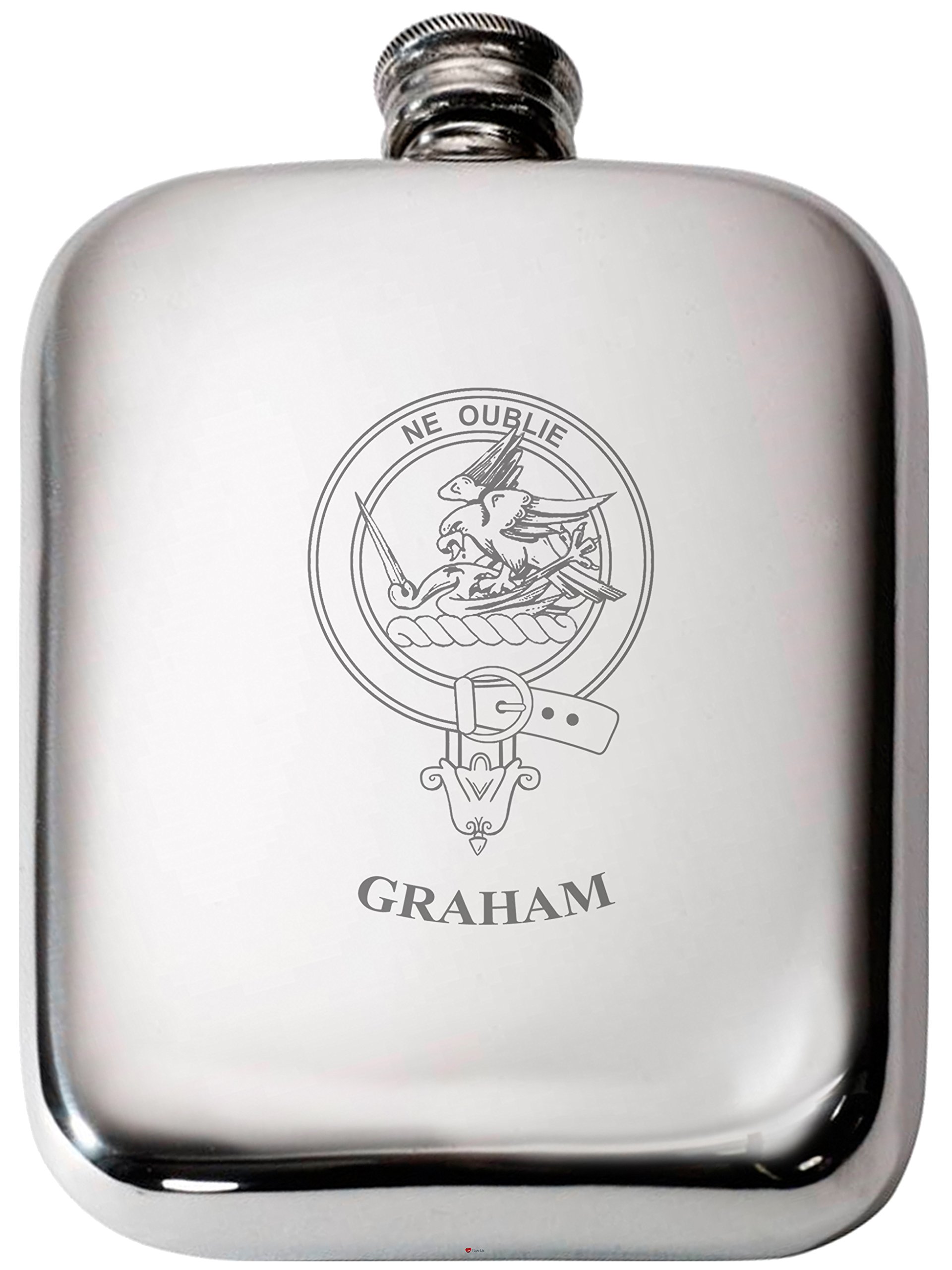 Flacon de Hanche Graham Hip Flask 6oz Étain pour Vos Randonnées et Soirées