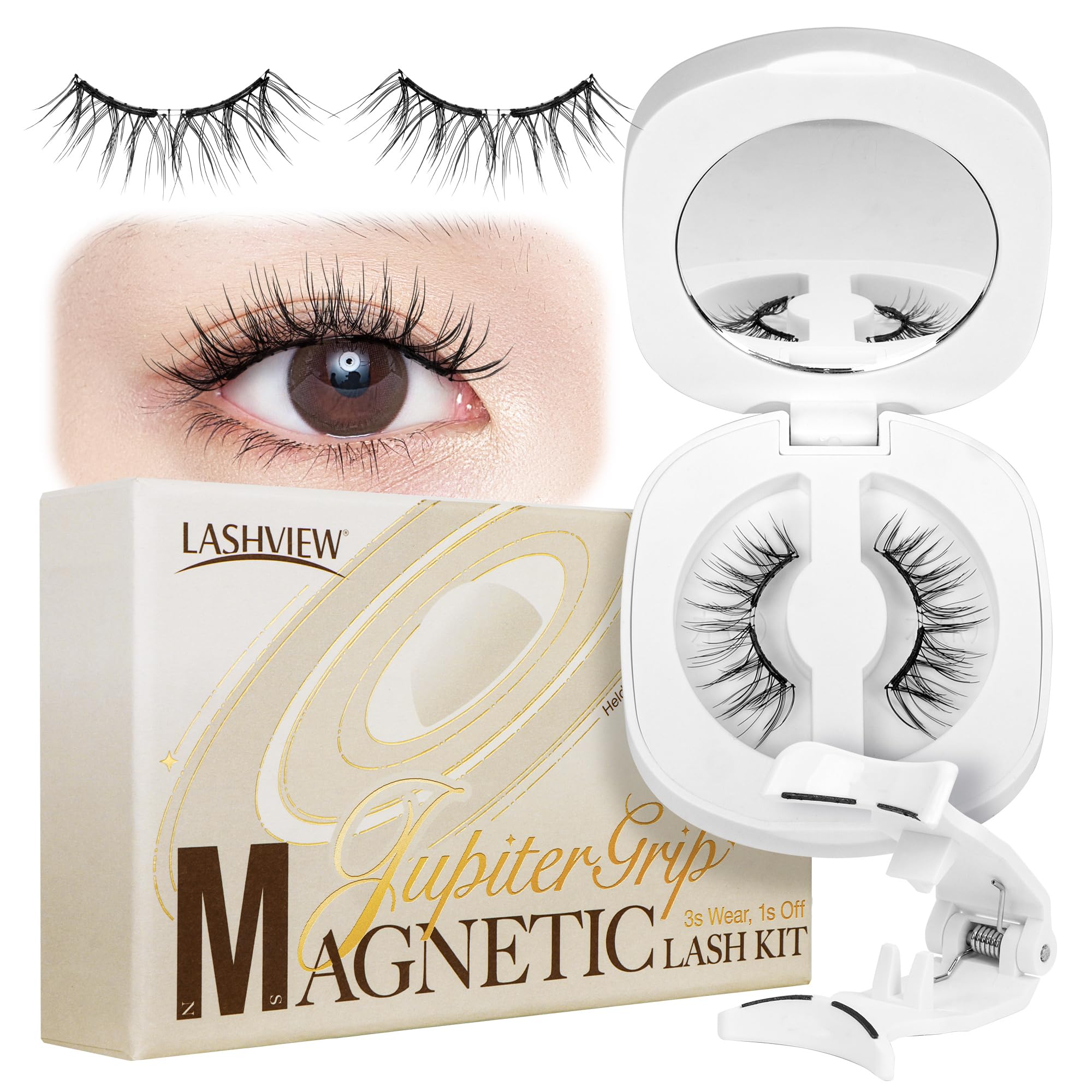 Amazon | LASHVIEW マグネットつけまつ毛 一体型 、磁気 つけまつげ