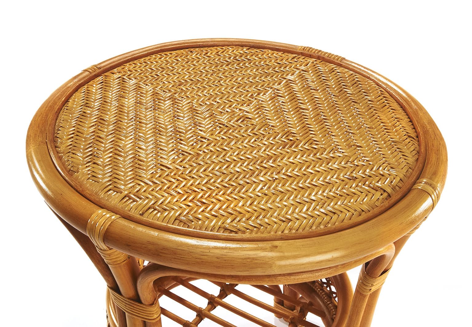 Kobolo Beistelltisch Tisch Nimes aus Rattan und Wiener Geflecht