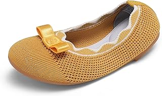 DREAM PAIRS Girls Ballet Flats Comfortable Slip On Knit Dress Shoes(Toddler/Little Kid)