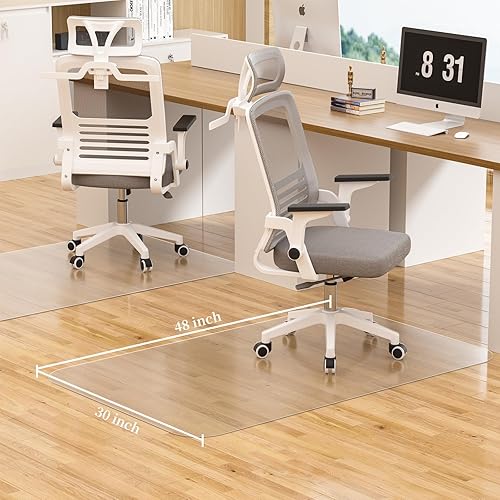Vista 32 de Office Chair Mat for Carpet, 36" X 48" X 0.09" Desk Chair Mat for Carpet Floors, Clear and Thick Rolling Computer Chair Mats with Non-Slip Studded