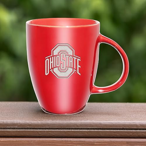 Vista 72 de Rico Industries NCAA - Taza de cerámica con grabado láser, 18 onzas, café y té