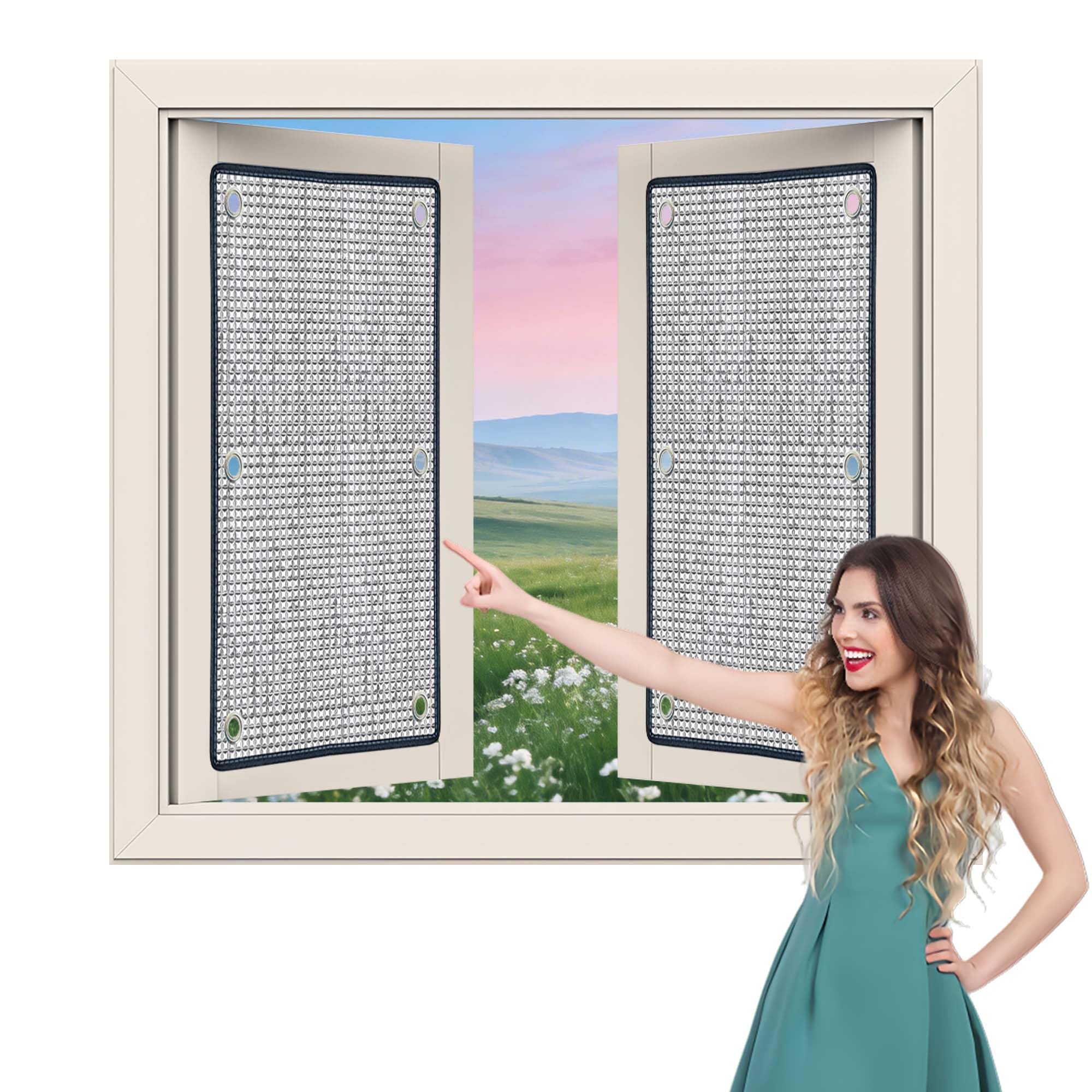 Doppelte Verdunkelungs Fenster Folie 120 x 174 cm Blickdicht Sonnenschutzfolie Verdunkelung Blickdicht mit Saugnapf für Dachfenster Heimbüro Wohnmobil, Silber