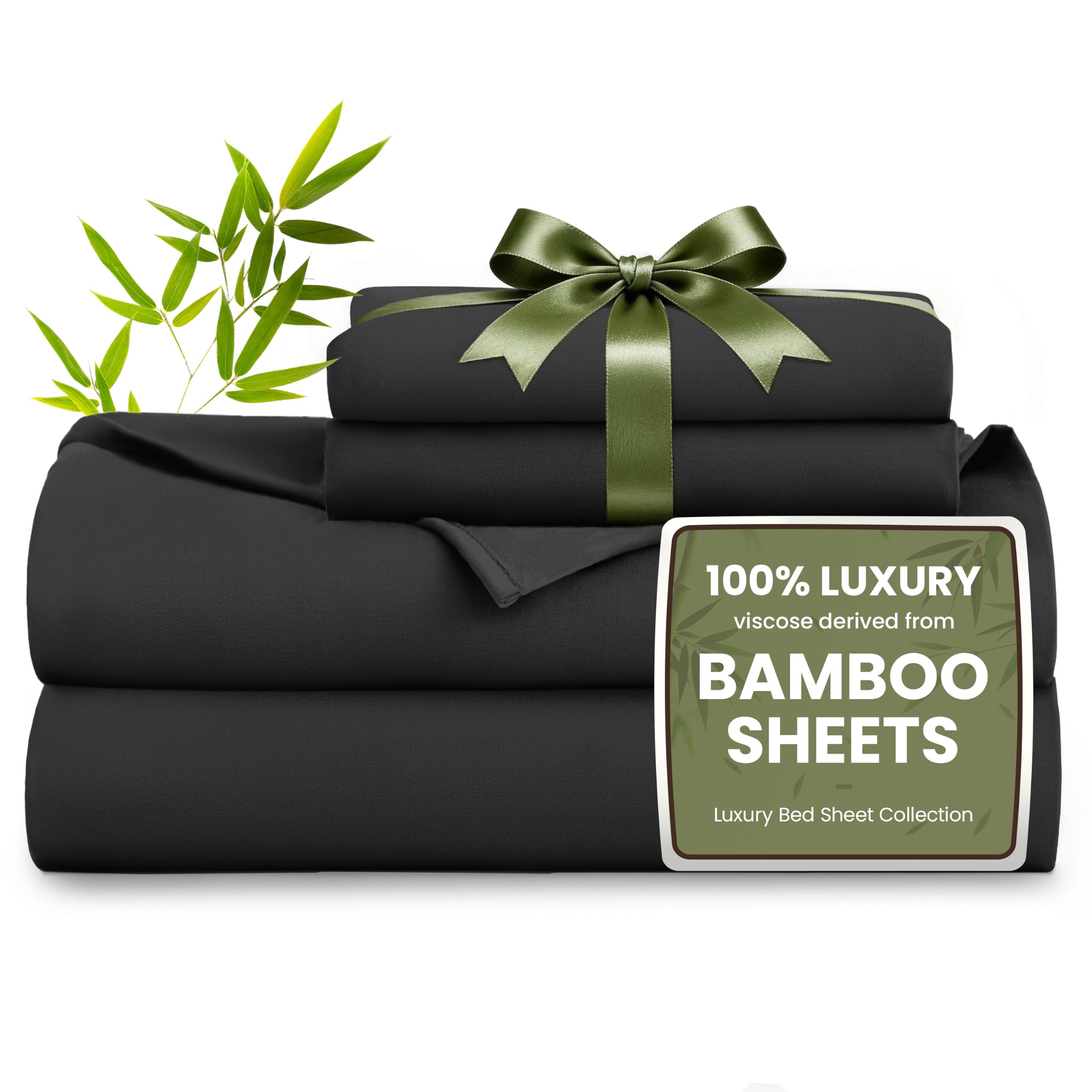 Love's cabin 100% Rayon Derived from Bamboo, King Size Sheet Set, 6 Pieces